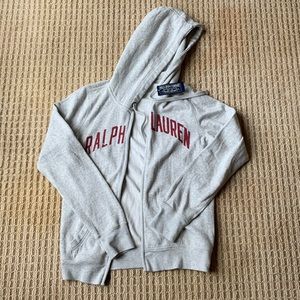 Size large Light grey Ralph Lauren zip up hoodie